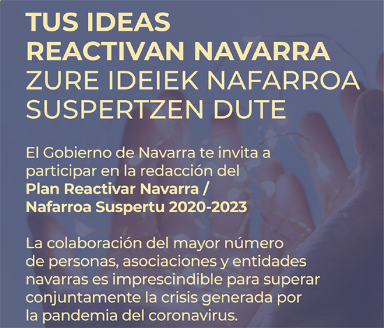 
		El Plan Reactivar Navarra se abre a la participación de instituciones, entidades y ciudadanía
		
	